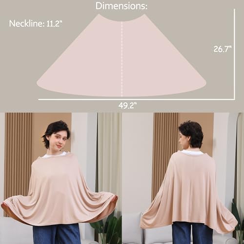 Seejoy Nursing Cover for Breastfeeding, 360°Full Coverage Nursing Poncho - Image 3