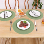 SHACOS 100 PCS Round Paper Placemats 13 inch Disposable Paper Place Mats - Image 5