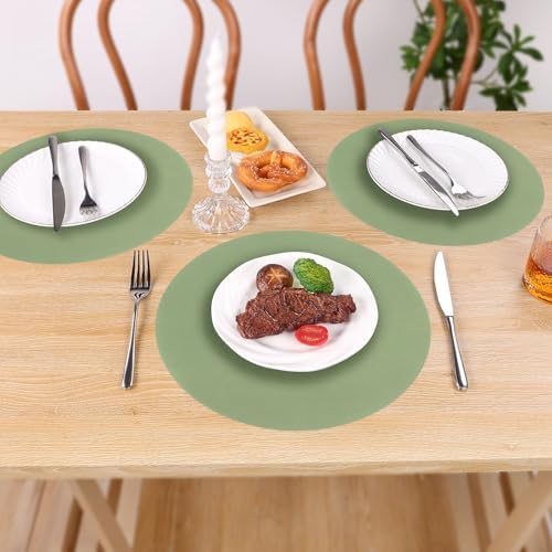 SHACOS 100 PCS Round Paper Placemats 13 inch Disposable Paper Place Mats - Image 5