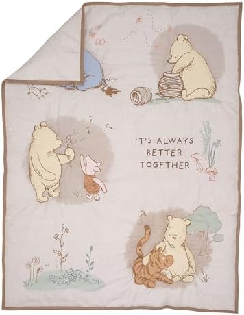 Lambs & Ivy Disney Baby Pooh Bear & Pals Cotton 3Pc Crib Bedding Set - Image 5