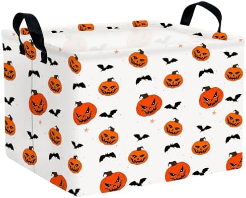 Large Halloween Basket Gift Personality Pumpkin Ghost Parties Decor Kid Trick by ASKETAM