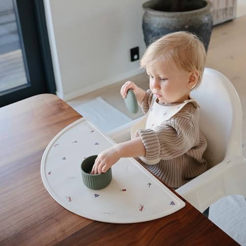 mushie Silicone Baby Bib | Adjustable Fit Waterproof Bibs - Image 4