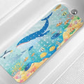 LNOND Bath Mat for Tub for Kids, Whales and Fish Bathtub Mat, Kids Bath Mats by Lnond