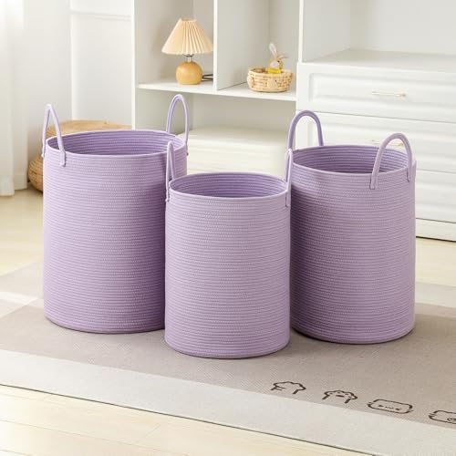 Laundry Basket Hamper Tall Rope Storage Woven - Image 5