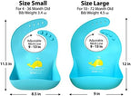 2-Pack Waterproof Silicone Baby Bib Lightweight Comfortable Easy-Wipe Clean - Image 3