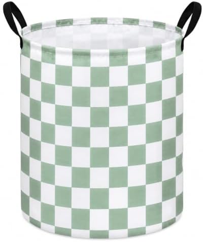 Sage Green Storage Basket Girls Storage Bins Baby Nursery Hamper by VAIVUSTO