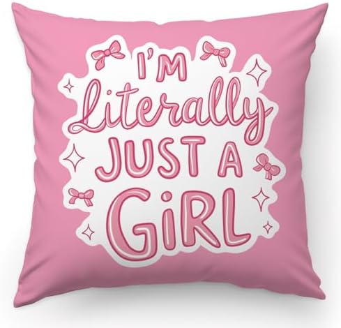 KongMoTree Pink Decor for Bedroom Throw Pillow Covers, Throw Pillows for Girls by KongMoTree