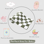 Yurhap Checkered Baby Blanket Fleece Baby Blankets - Image 7