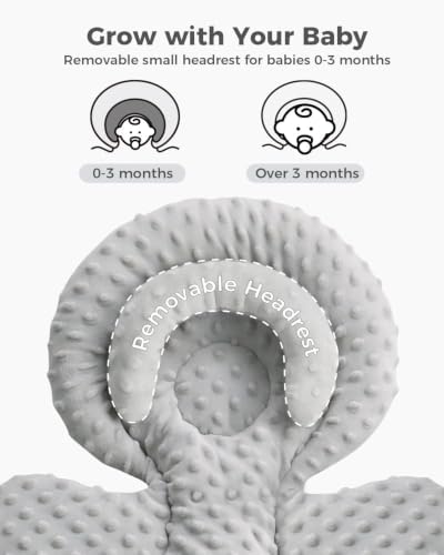 TinlyFinly Infant Car Seat Insert Muslin Cotton Reversible - Image 6