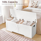 MAHANCRIS Storage Chest, 47.2” Toy Box, Entryway Storage Trunk - Image 4