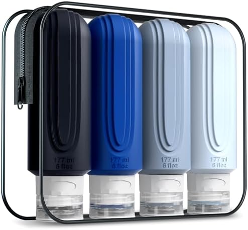 Mrsdry Travel Bottles for Toiletries, Large 6oz Oversize Containers, BPA Free by Mrsdry