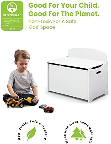 Delta Children MySize Deluxe Toy Box, Bianca White - Image 4
