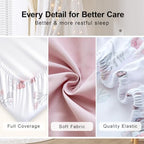 4 Pack Baby Crib Sheets for Girls - Image 4