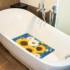 Shower Mat Non Slip 26.8 x 15.1 Inches, Daisy Sunflowers Bathtub Mat Shower - Image 5