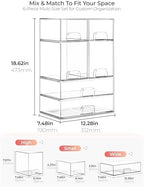 Stackable Storage Drawer Organizers Set of 6 - Image 2