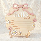 Hello World Wooden Baby Birth Announcement Sign - Image 6