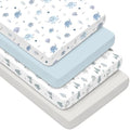 4 Pack Baby Crib Sheets for Boys Girls by NacoMoco