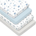 4 Pack Baby Crib Sheets for Boys Girls by NacoMoco