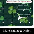 Shower Mat Non Slip, Clovers Pattern Anti Slip Bath Mat - Image 2
