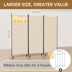 Room Divider 102'' Wide Folding Room Divider Panel - Image 2
