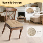 Chair Cushions for Dining Chairs Set of 4, Cappuccino - Image 3