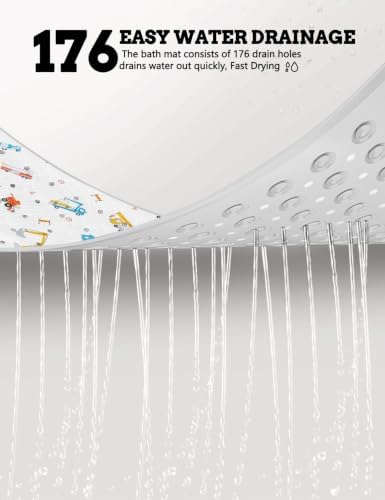 LNOND Baby Bath Mat Non Slip, Kids Bath Mat - Image 3
