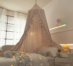 Mengersi Bed Canopy for Girls, Ruffled Canopy Bed Curtains Kids Canopy for - Image 4