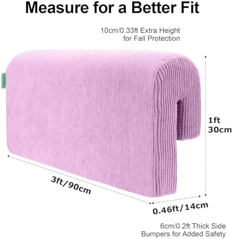AEOCOO Bed Rail Bumpers for Toddlers, J-Shaped 3 Ft Kid Bed Bumpers - Image 3