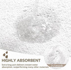 Polyester Bathroom Rug 36"x60" White, Large Soft Shaggy Bath Mat - Image 5