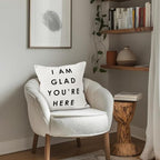 Classroom Decor Pillow Covers 18x18, I'm Glad You're Here Decorative Throw - Image 5