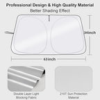 Car Windshield Sun Shade UV Reflector Foldable Front Window SUV - Image 2