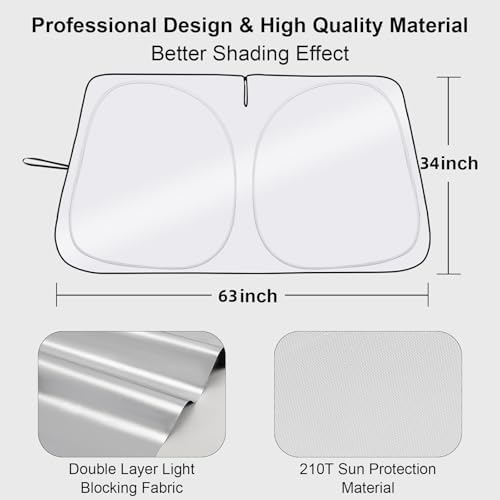 Car Windshield Sun Shade UV Reflector Foldable Front Window SUV - Image 2