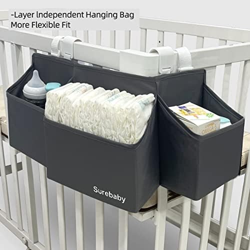 Hanging Baby Diaper Caddy, 3-in-1 Diaper Caddy Organizer Holder - Image 4