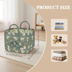 Floral Fabric Storage Basket Car Interior Storage Basket Underwear Sundries - Image 6