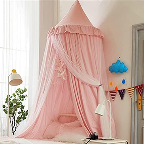 VETHIN Bed Canopy Double Layer Princess Round Dome Dreamy Mosquito Net Bedding by VETHIN