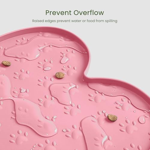 PWTAA Dog Food Mat Anti-Slip Silicone Dog Bowl Mat Thicker Pet Placemat - Image 5