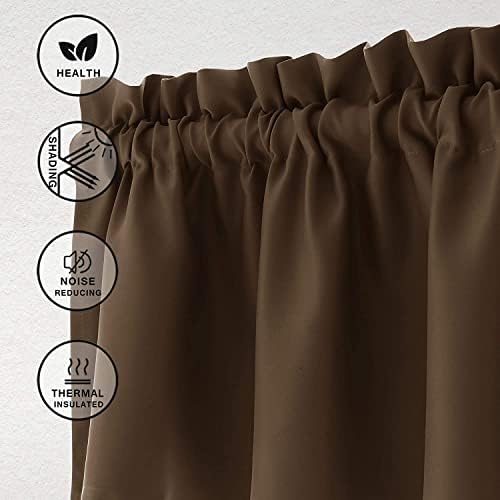 Hiasan Brown Valance Curtains for Window 60 x 18 Inches 1 Panel - Image 2