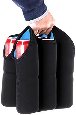 Hipiwe 6 Slot Beer Bottles Can Carrier Tote Insulated Neoprene Cooler Bag - Image 4