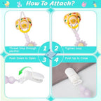 Pacifier Clip, 2 Pack Silicone Pacifier Clip - Image 7