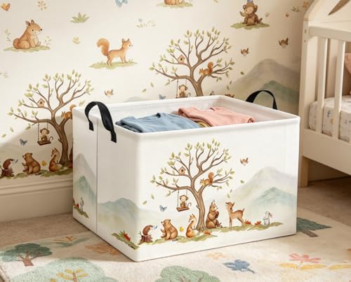 Rectangular Kids Storage Basket Baby Gift Basket Cute Storage Bin Organizer - Image 5