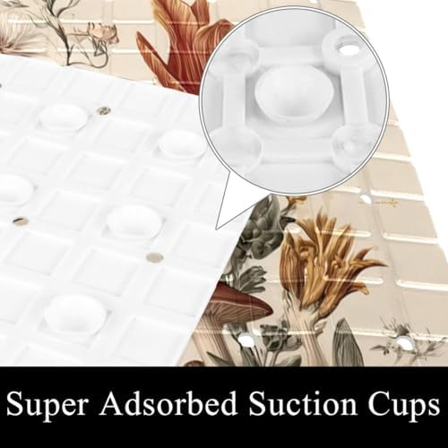 Shower Mat Bathtub Mat, 26.8x15.1 inch, Non-Slip Bath Mat - Image 3