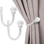 Sumnacon Set of 2 Decorative Curtain Holdbacks, Wall Mounted Aluminum Alloy by Sumnacon
