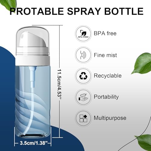 Yolaist 2 Pack 2oz/60ml Small Spray Bottle, Fine Mist TSA Travel Size - Image 3
