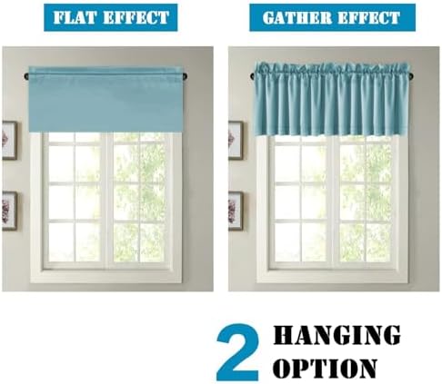 H.VERSAILTEX Blackout Kitchen Curtain Valances, Window Valance Curtains - Image 6
