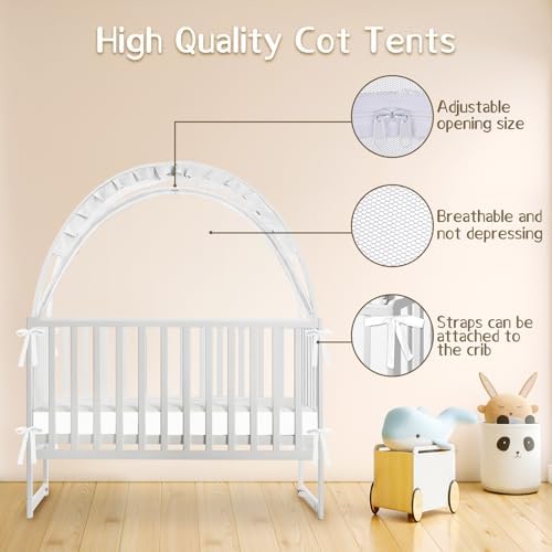 Crib Tent to Keep Baby from Climbing Out, Crib Net to Keep Baby in - Image 3