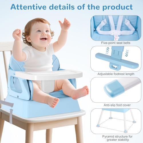 4 in 1 Portable Baby Highchair Convertible High Chair - Image 3