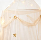 Bed Canopy with Star Lights, Extra Large Dome Mosquito Net Reading Nook Bed - Image 5