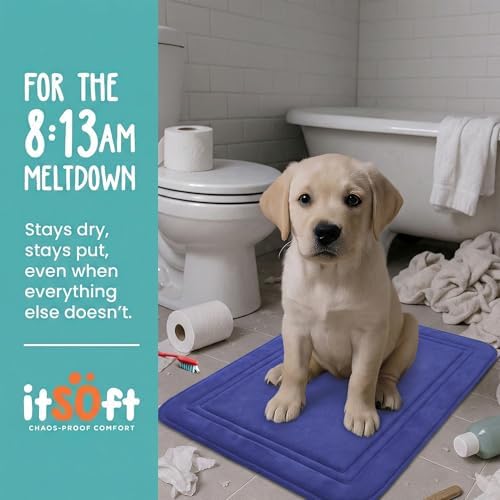 ITSOFT Memory Foam Bath Mat 24x16, Non Slip, Machine Washable, Quick Dry & - Image 2