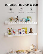 Shario Nursery Book Shelves, Scalloped Shelves, Wall Book Shelves - Image 3