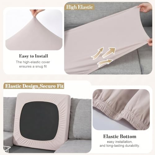 8Pcs Patio Cushion Covers Stretch Outdoor Furniture Protector Slipcovers - Image 5